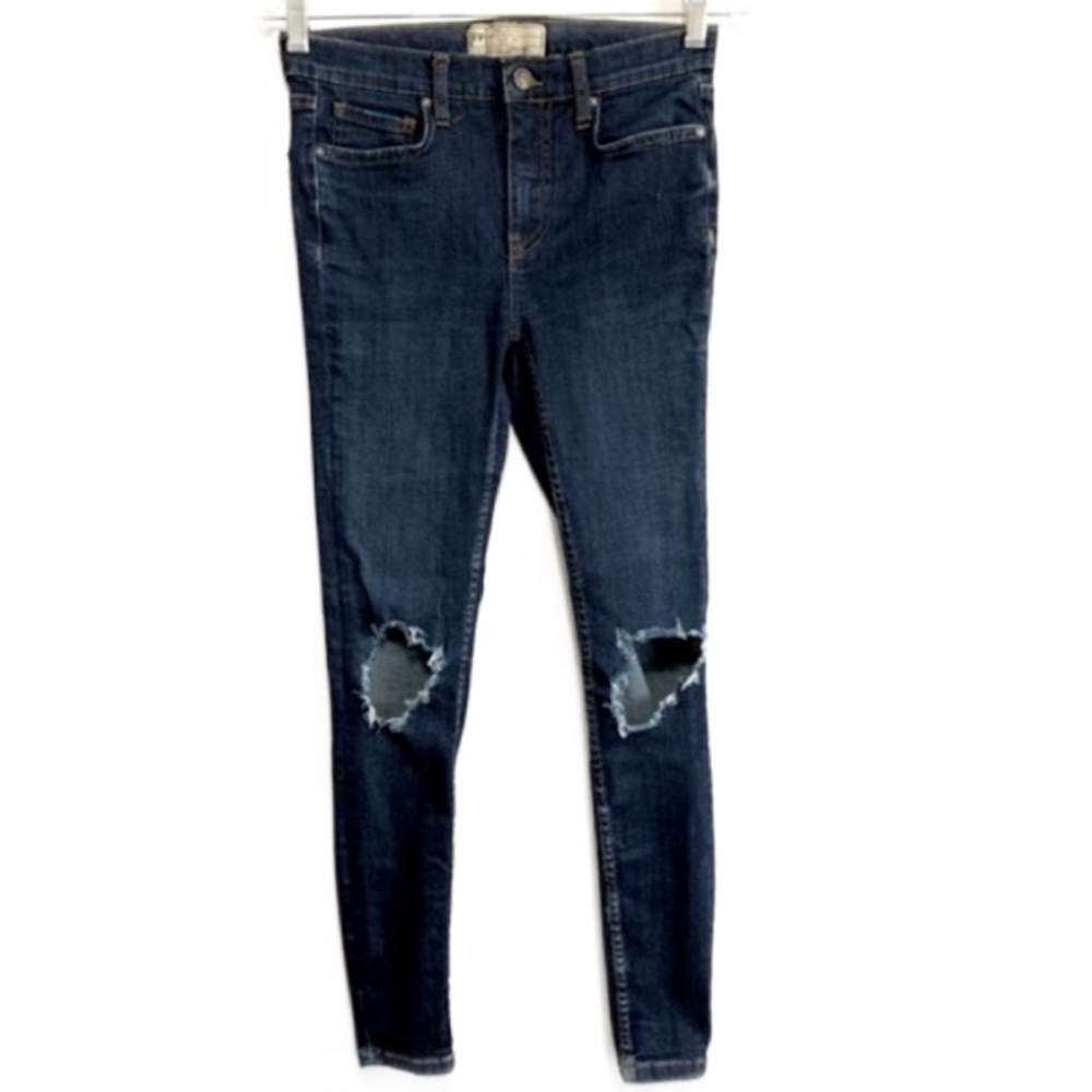 Free People Distressed Skinny Jeans